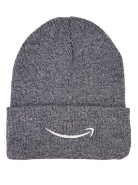 Amazon FAR1 Gray Beanie Hat Embroidered Logo Fargo North Dakota Fulfillment New